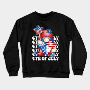 4th of July gnome Crewneck Sweatshirt